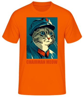 Chairman Meow - Men's B&C T-Shirt - Orange - Front