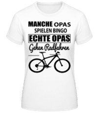 Opa Radfahren - Frauen Basic T-Shirt - Weiß - Vorne