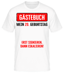 Gästebuch 20 Geburtstag · Männer Basic T-Shirt