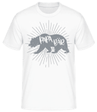 Papa Bär Grau - Männer Basic T-Shirt - Weiß - Vorne