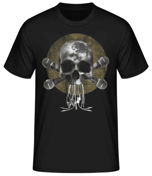 Aperçu: Crâne Avec Microphone - T-shirt standard Homme - Noir - Devant