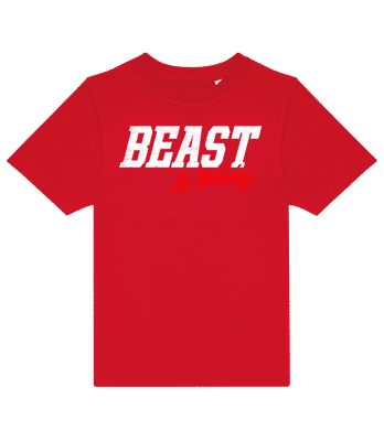 Beast In Training - Dětské tričko B&C - Červená - Napřed