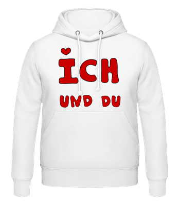 Ich Und Du - Männer Hoodie - Weiß - Vorne
