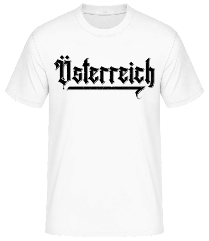 Vorschau: Österreich - Männer Basic T-Shirt - Weiß - Vorne
