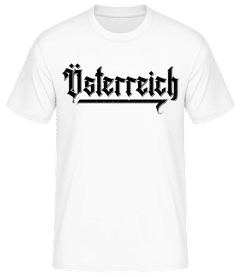 Österreich - Männer Basic T-Shirt - Weiß - Vorne