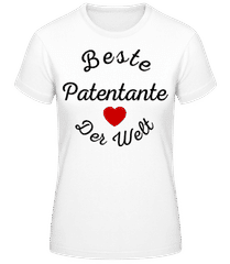 Beste Patentante Der Welt Herz · Frauen Basic T-Shirt