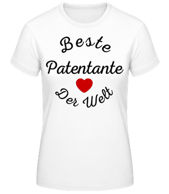 Beste Patentante Der Welt Herz - Frauen Basic T-Shirt - Weiß - Vorne