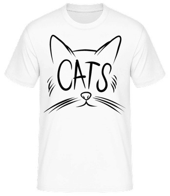 Cats Simple Black - T-shirt standard Homme - Blanc - Devant