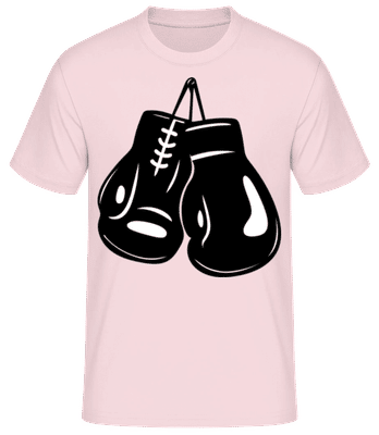 Boxhandschuhe - Männer Basic T-Shirt - Rosa - Vorne