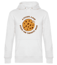 A Cookie A Day - Sweat à capuche premium Unisexe - Blanc - Devant