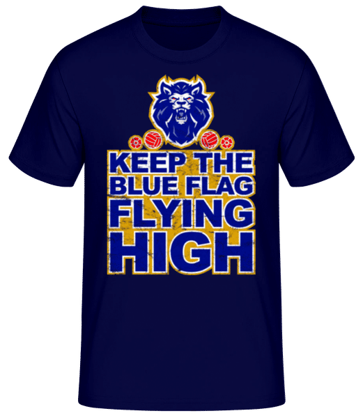 Aperçu: Chelsea Football Blue Flag Fly High - T-shirt standard Homme - Bleu marine - Devant