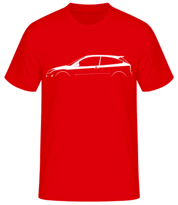'Ford Focus RS Mk I' Silhouette - Men's Basic T-Shirt - Red - Front