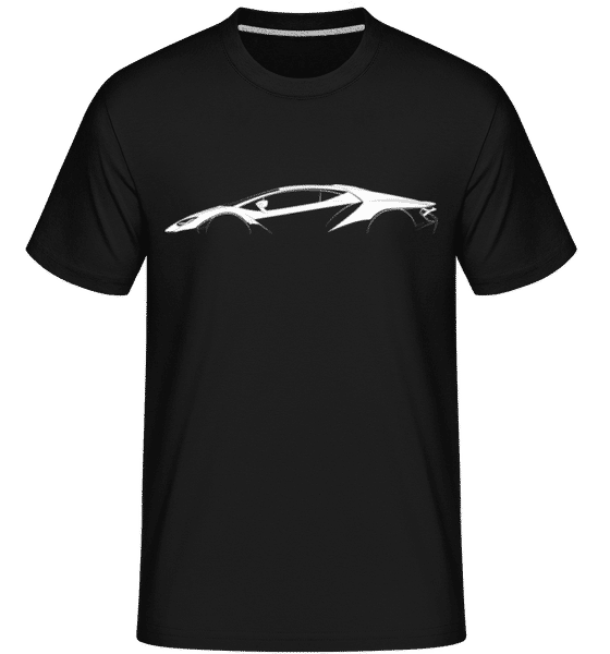 Preview: 'Lamborghini Centenario' Silhouette - Shirtinator Men's T-Shirt - Black - Front