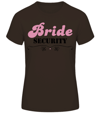 Bride Security Flowers - Dámské basic tričko - Hnědá - Napřed