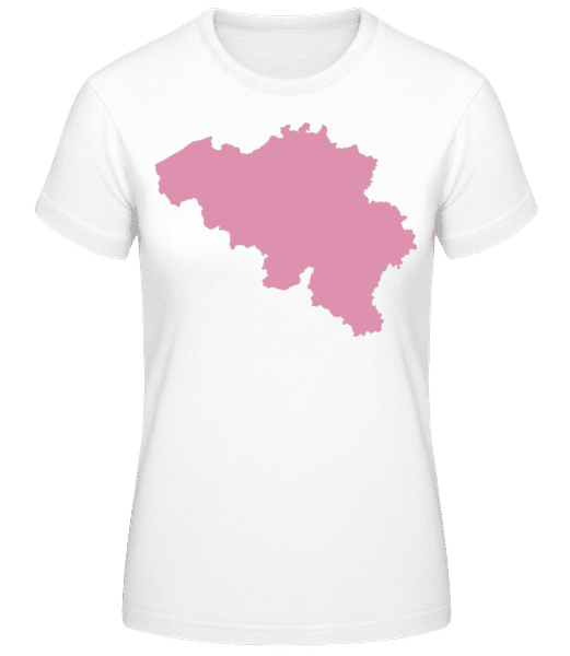 Preview: Belgium Silhouette Pink - Women's B&C T-Shirt - White - Front