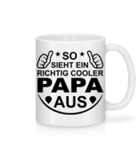 Richtig Cooler Papa - Tasse - Weiß - Vorne