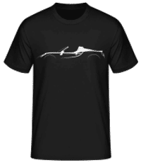 'Alfa Romeo 4C Spider' Silhouette - Männer Basic T-Shirt - Schwarz - Vorne