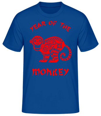 Chinese Zodiac Year Of The Monkey - Pánske basic tričko - Kráľovská modrá - Predné