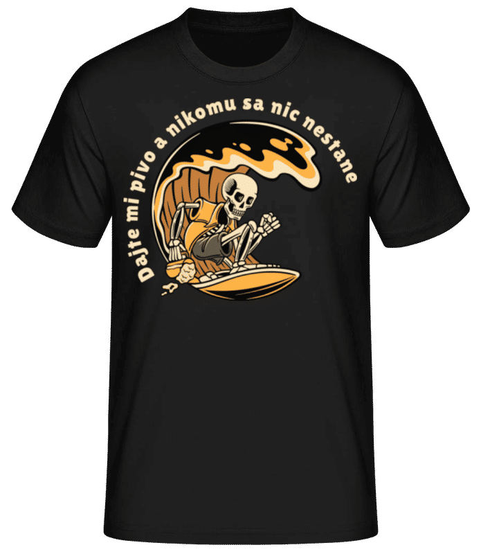 Náhľad: Dajte Mi Pivo - Pánske basic tričko - Čierna - Predné