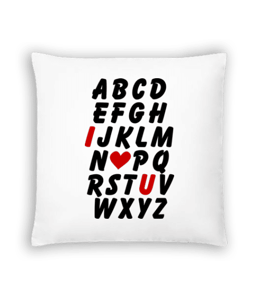 Aperçu: Love Alphabet - Coussin - Blanc - Devant