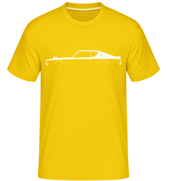 Preview: 'Nissan Sky. 2000GT-R C110' Silhouette - Shirtinator Men's T-Shirt - Golden yellow - Front