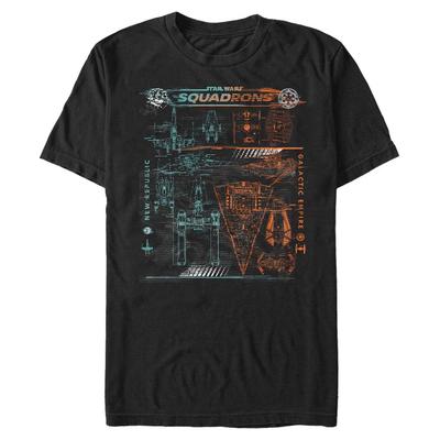 Star Wars - Squadrons - Skupina So Many Ships - Men's T-Shirt - Black - Front