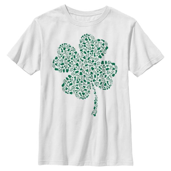 Aperçu: Disney Classics - Mickey Mouse - Skupina Shamrock Fill - Enfant T-shirt - Blanc - Devant