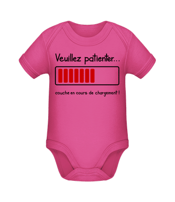 Couche En Cours De Chargement! - Body manches courtes bio - Magenta - Devant