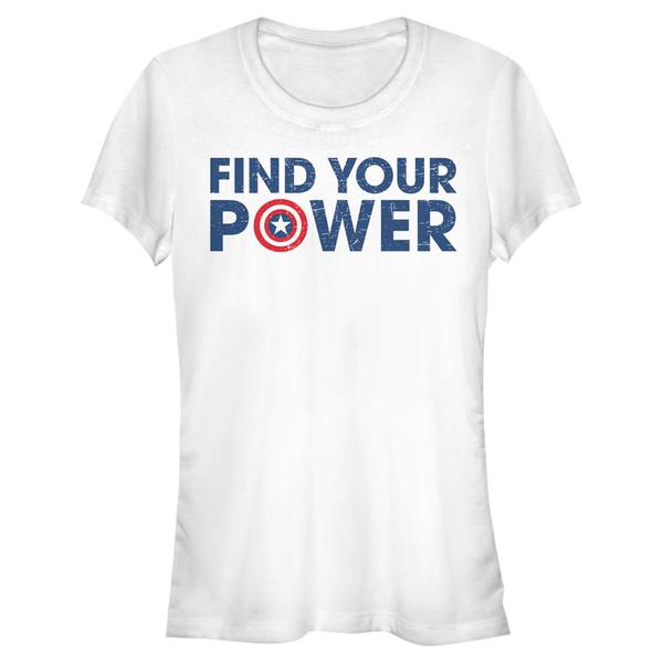 Aperçu: Marvel - Avengers - Captain America Shield Power - Femme T-shirt - Blanc - Devant