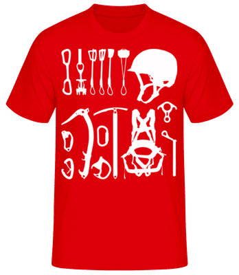 Kletterer Ausrüstung - Männer Basic T-Shirt - Rot - Vorne
