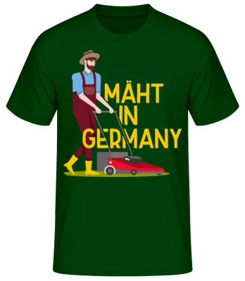 Mäht In Germany - Männer Basic T-Shirt - Flaschengrün - Vorne
