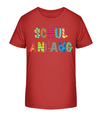 Schulanfang - Kinder Bio T-Shirt Stanley Stella 2.0 - Rot - Vorne