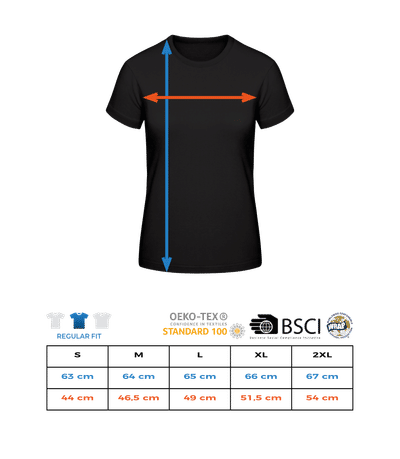 Star Wars - The Force Awakens - BB-8 Good Times Heart - Valentine's Day - Women's T-Shirt - Size chart