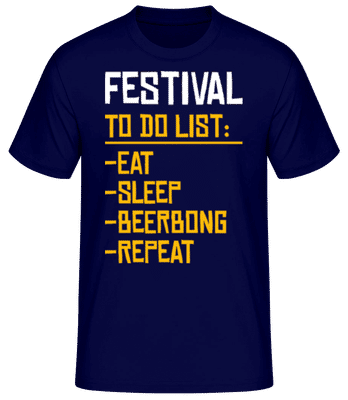 Festival To Do List - Pánske basic tričko - Namornícka modrá - Predné