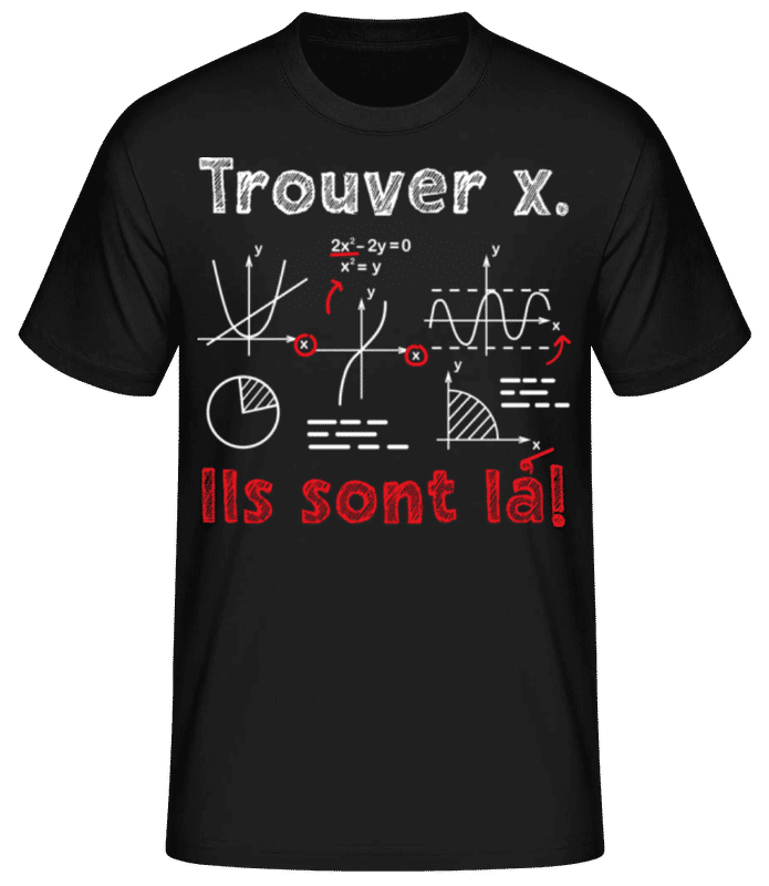 Aperçu: Trouver X - T-shirt standard Homme - Noir - Devant