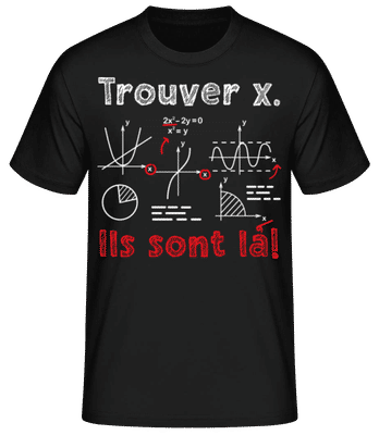 Trouver X - T-shirt standard Homme - Noir - Devant
