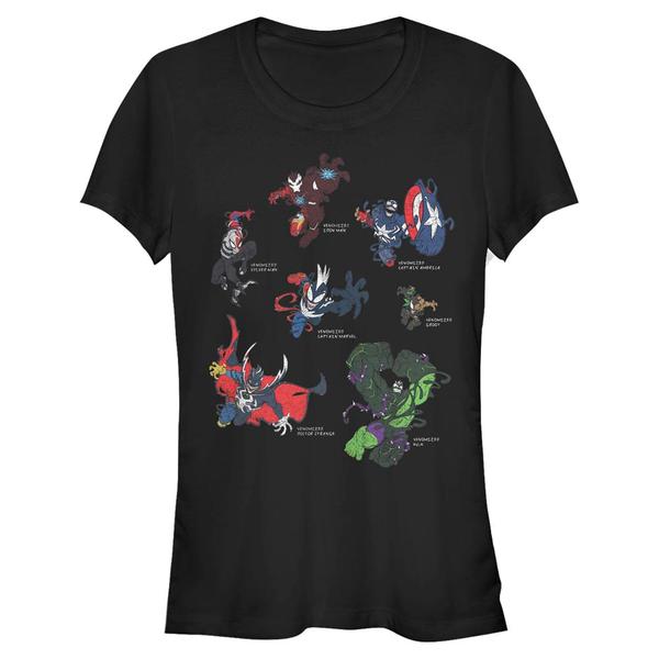Aperçu: Marvel - Skupina Venomized Heros - Femme T-shirt - Noir - Devant