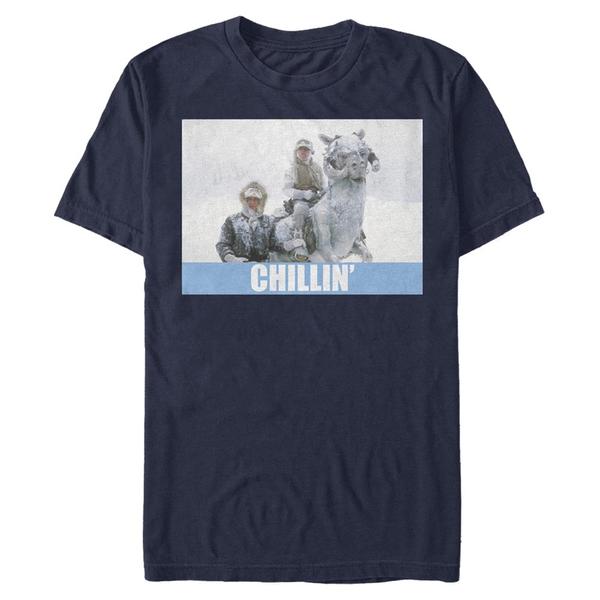 Aperçu: Star Wars - Skupina Chillin - Homme T-shirt - Bleu marine - Devant
