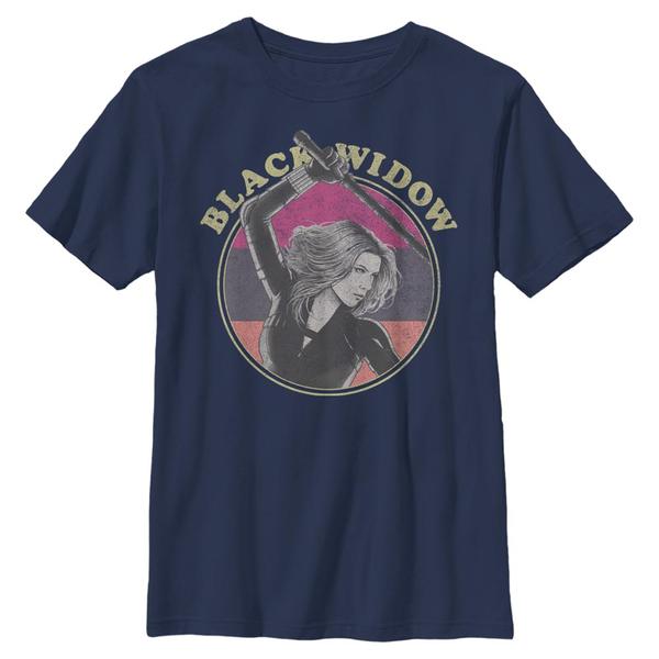 Aperçu: Marvel - Black Widow - Black Widow Retro - Homme T-shirt - Bleu marine - Devant