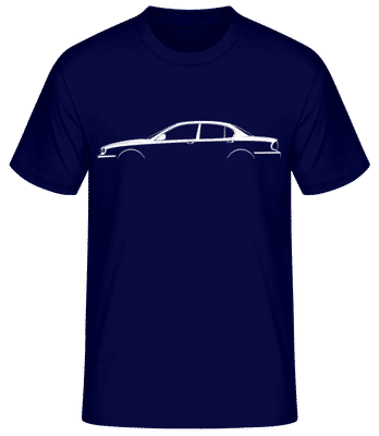 'Jaguar X-Type' Silhouette - Men's Basic T-Shirt - Navy - Front