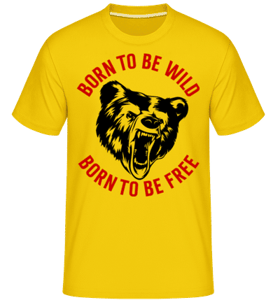 Born To Be Wild Red -  Shirtinator Men's T-Shirt - Golden yellow - Front