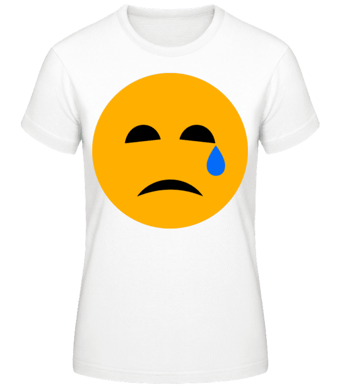 Aperçu: Crying Smiley - T-shirt femme B&C - Blanc - Devant