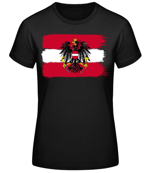 Aperçu: Drapeau Autriche - T-shirt standard Femme - Noir - Devant