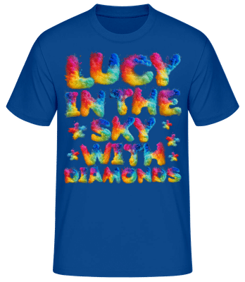 Lucy In The Sky With Diamonds - Männer Basic T-Shirt - Royalblau - Vorne