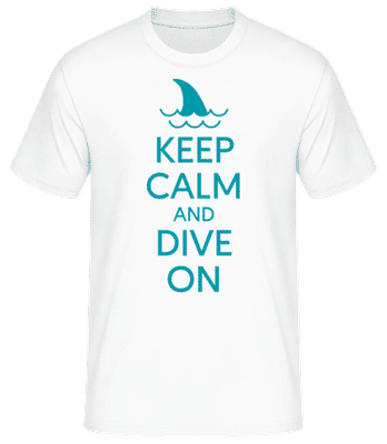 Keep Calm Dive On - Men's Basic T-Shirt - White - Front