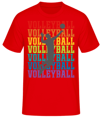 Volleyball Retro Man - Camiseta básica para hombre - Rojo - delante