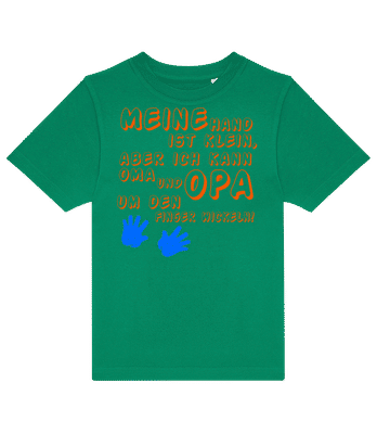 Oma Und Opa Lieben Mich - Kinder T-Shirt B&C - Irischgrün - Vorne