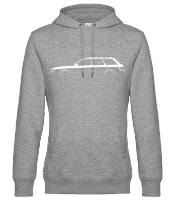 'Audi RS2 Avant' Silhouette - Sweat à capuche premium Unisexe - Gris chiné - Devant