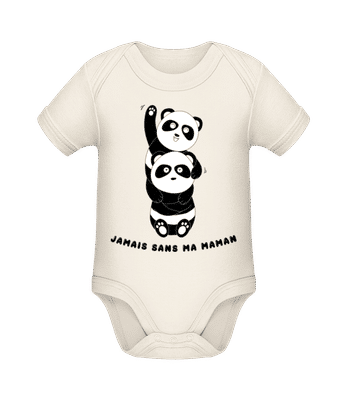 Jamais Sans Ma Maman - Body manches courtes bio - Crème - Devant
