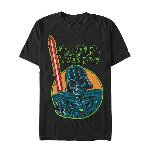 Aperçu: Star Wars - Darth Vader Vader Skull - Halloween - Homme T-shirt - Noir - Devant